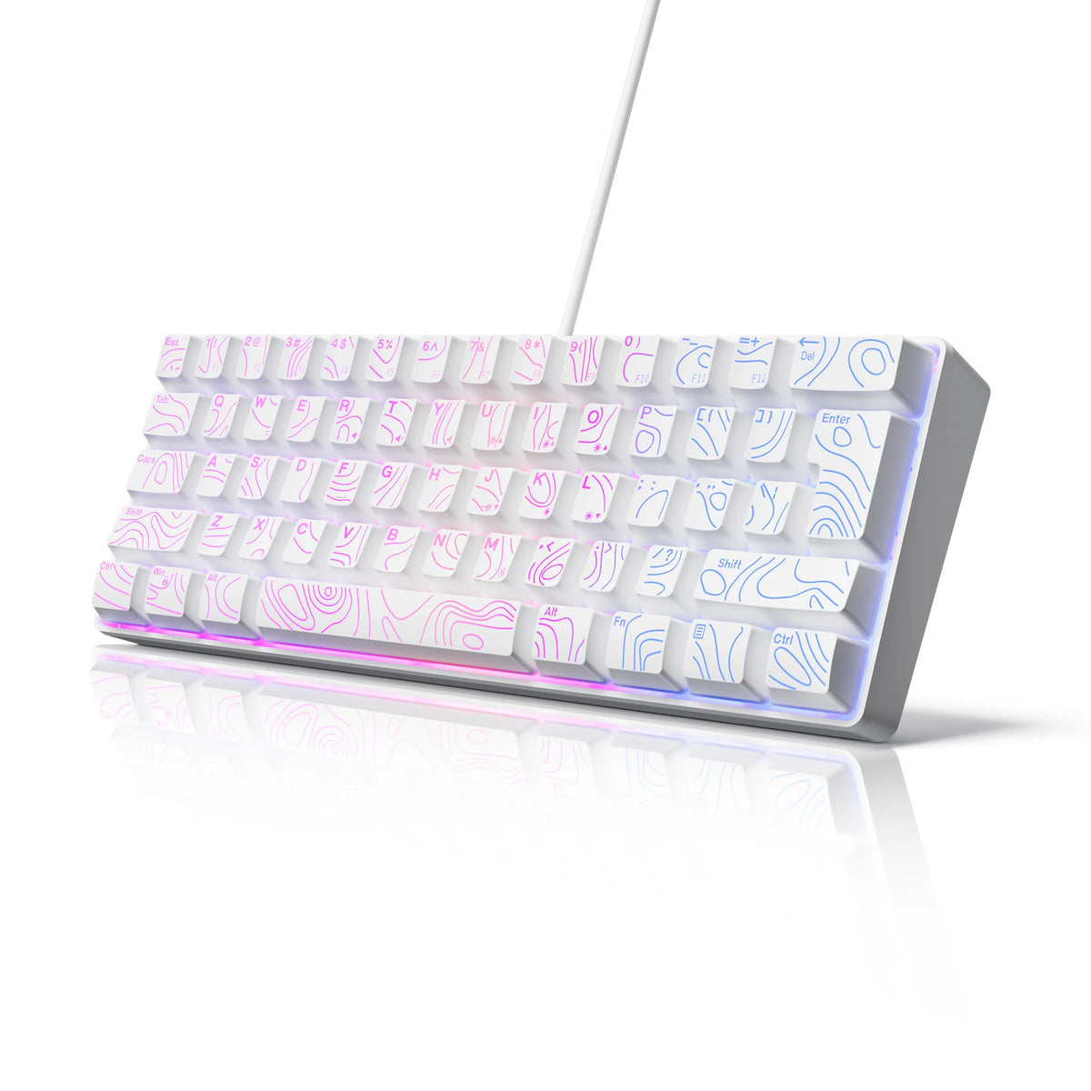 60% RGB Illuminated Gaming Keyboard - Compact Gaming Keybaord with Backlighting for Fast Play