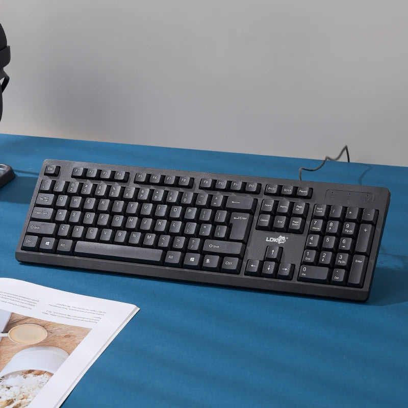 RGB Colorful Gaming Keyboard 104 Keys Wired Mechanical Feel Standard Keyboard for Windows Laptop Computer