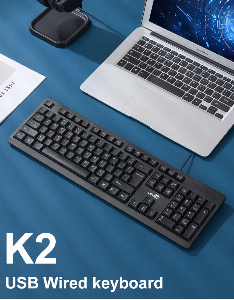 RGB Colorful Gaming Keyboard 104 Keys Wired Mechanical Feel Standard Keyboard for Windows Laptop Computer