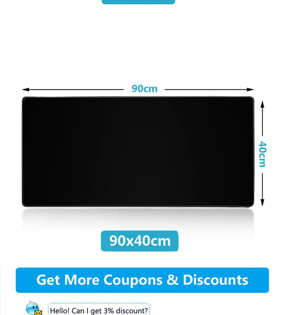 Large mouse pad Anti-slip Rubber mouse mat PC Computer Gamer Desk Mat Stitched Edge Gaming Mouse pad for CS GO LOL Dota
