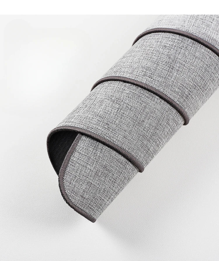 Large Shock Absorption Linen Table Mouse Pad Non-Slip Rubber Durable Advanced Oversized Table Mats For Computer Game Esports