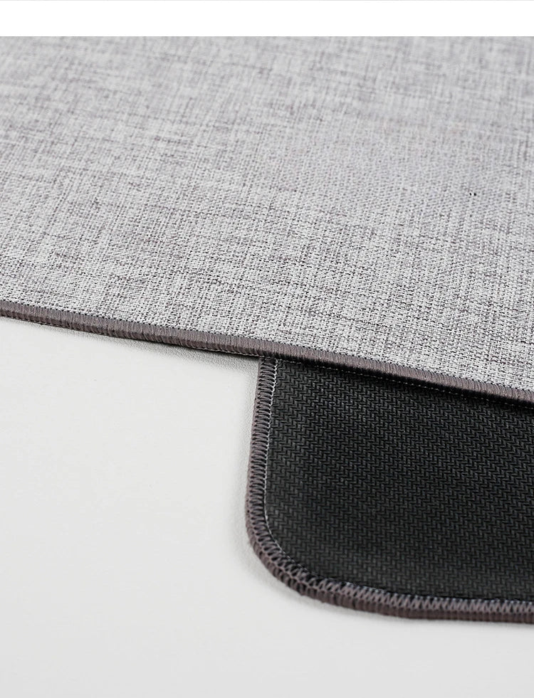 Large Shock Absorption Linen Table Mouse Pad Non-Slip Rubber Durable Advanced Oversized Table Mats For Computer Game Esports