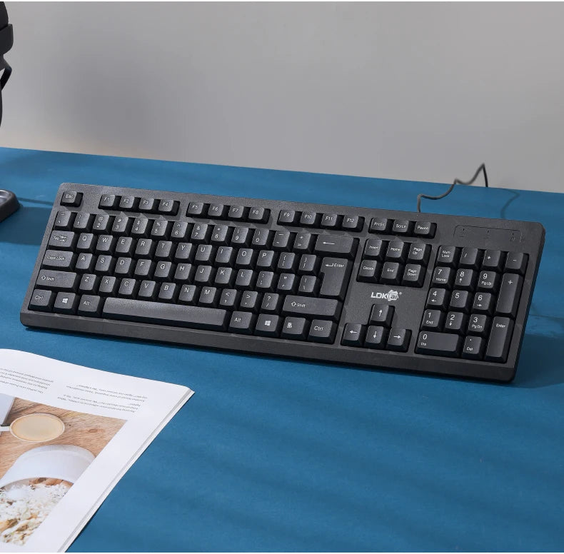 RGB Colorful Gaming Keyboard 104 Keys Wired Mechanical Feel Standard Keyboard for Windows Laptop Computer