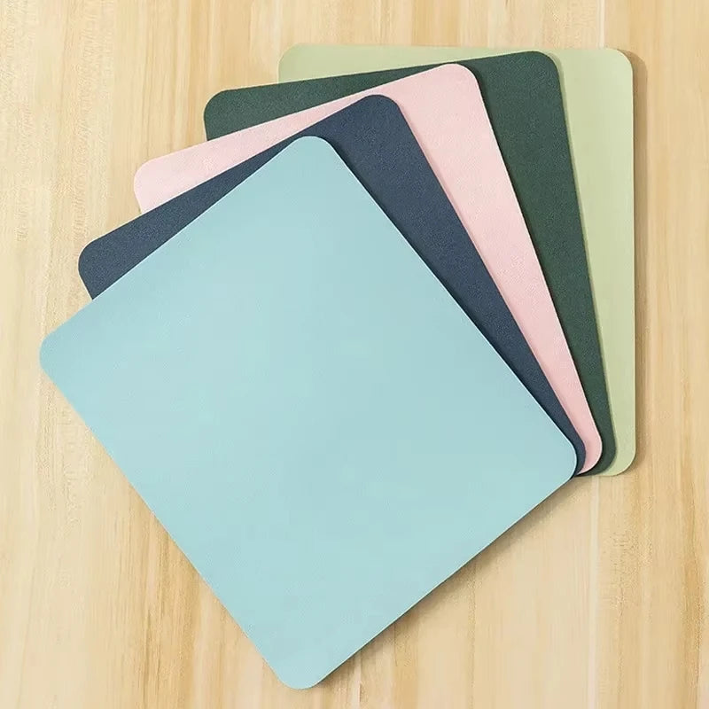 Small PU mouse pad Non-Slip Gaming Desktop Leather Mouse Pad Waterproof Anti-Scratch Easy To Clean Mat For PC Laptop Desktop