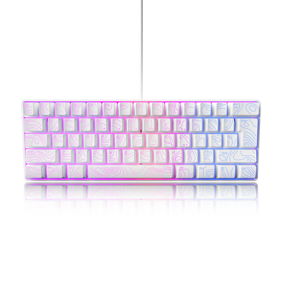 60% RGB Illuminated Gaming Keyboard - Compact Gaming Keybaord with Backlighting for Fast Play