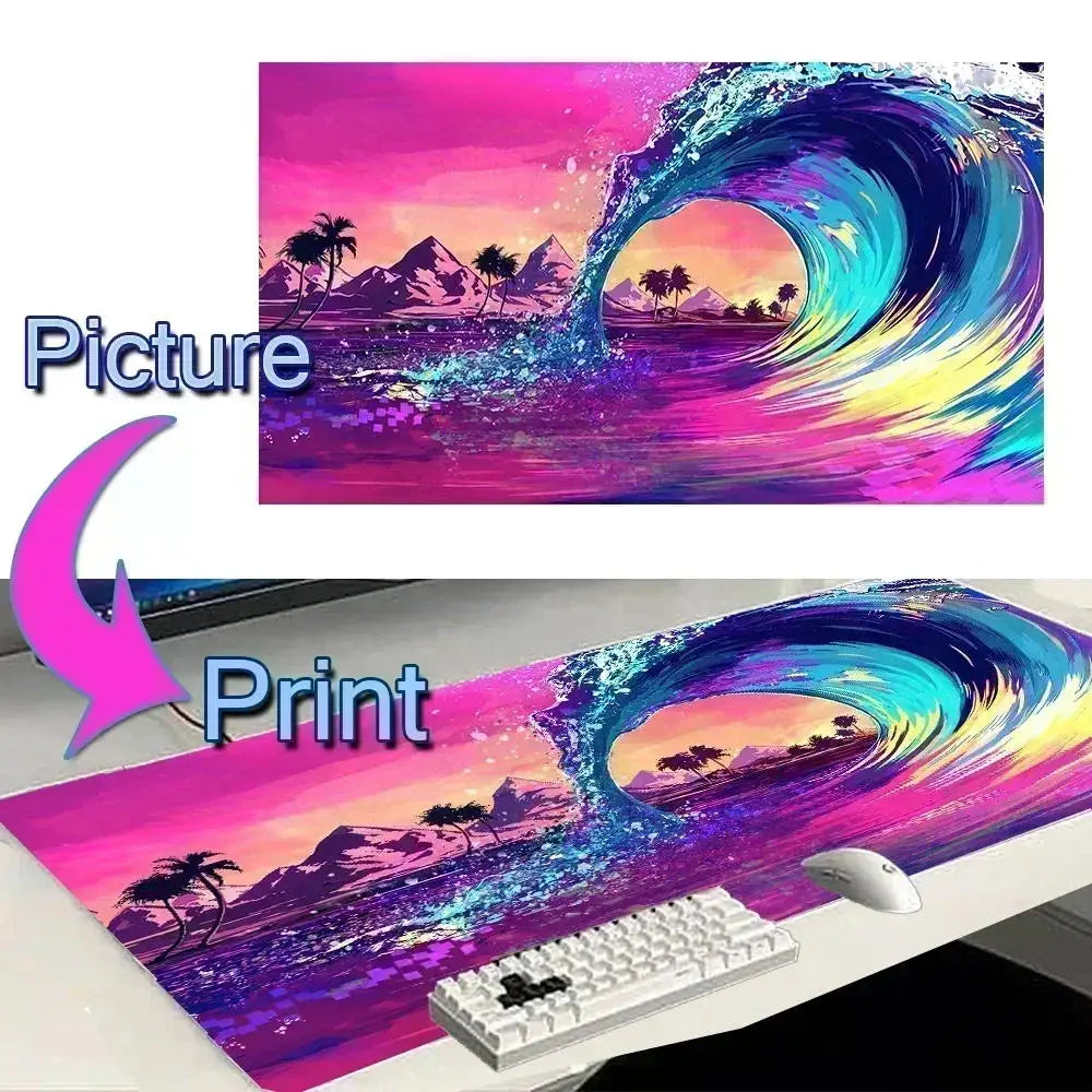 Custom Image Tabletop Gaming Deskmat, Custom Playmat 35x60CM Mouse Pad Playmat Diy Custom Game Mat Printing HD,Personalized Gift
