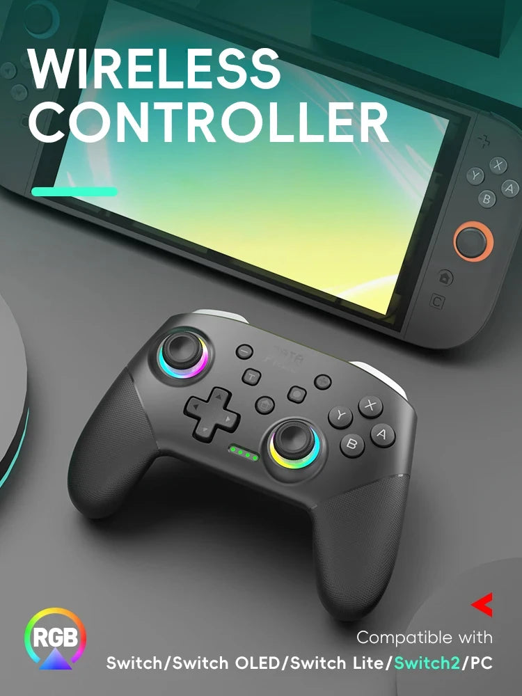 DATA FROG Wireless Game Controller for Switch / OLED / Lite / Switch 2 Console Programmable Joystick Gamepad for PC