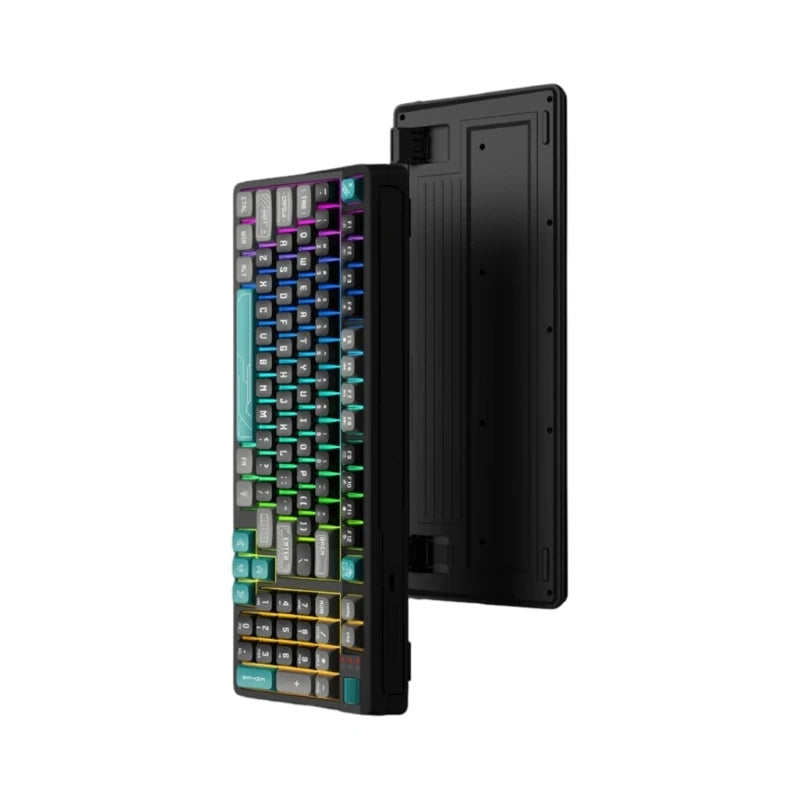 RGBs Backlits Mechanical Feel Cord Keyboards 97Key Compact Design Dedicated Volumes Knob ABS Construction For PC 896C