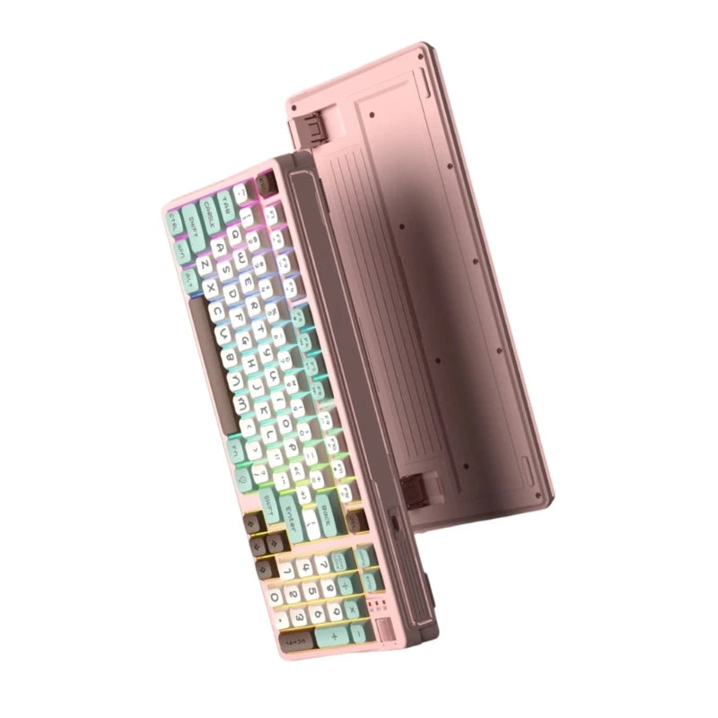 RGBs Backlits Mechanical Feel Cord Keyboards 97Key Compact Design Dedicated Volumes Knob ABS Construction For PC 896C