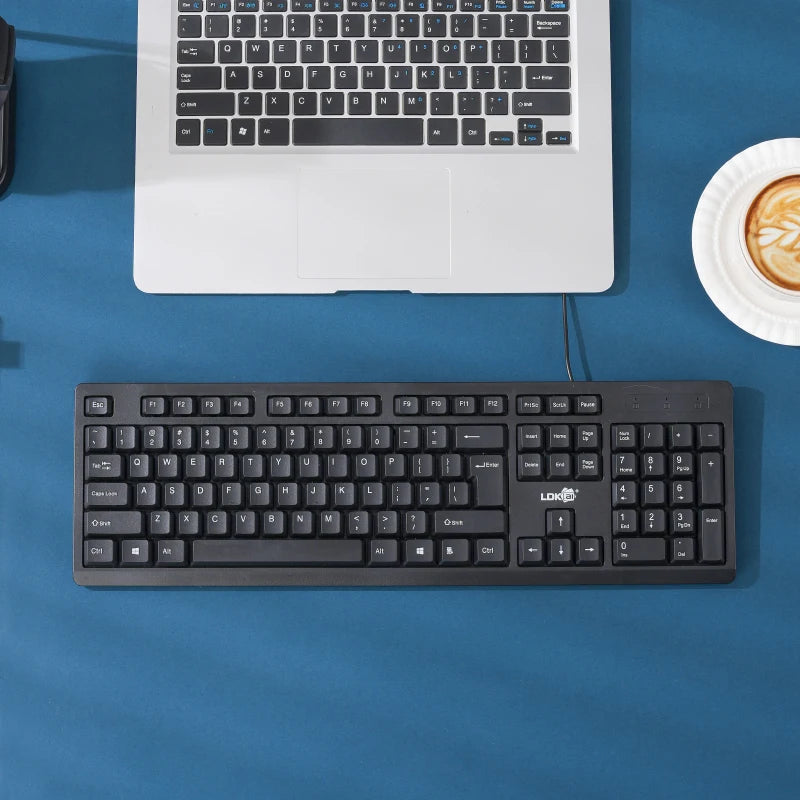 RGB Colorful Gaming Keyboard 104 Keys Wired Mechanical Feel Standard Keyboard for Windows Laptop Computer