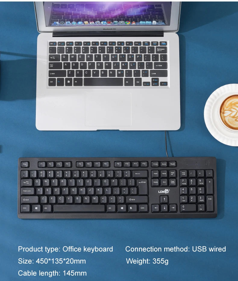 RGB Colorful Gaming Keyboard 104 Keys Wired Mechanical Feel Standard Keyboard for Windows Laptop Computer