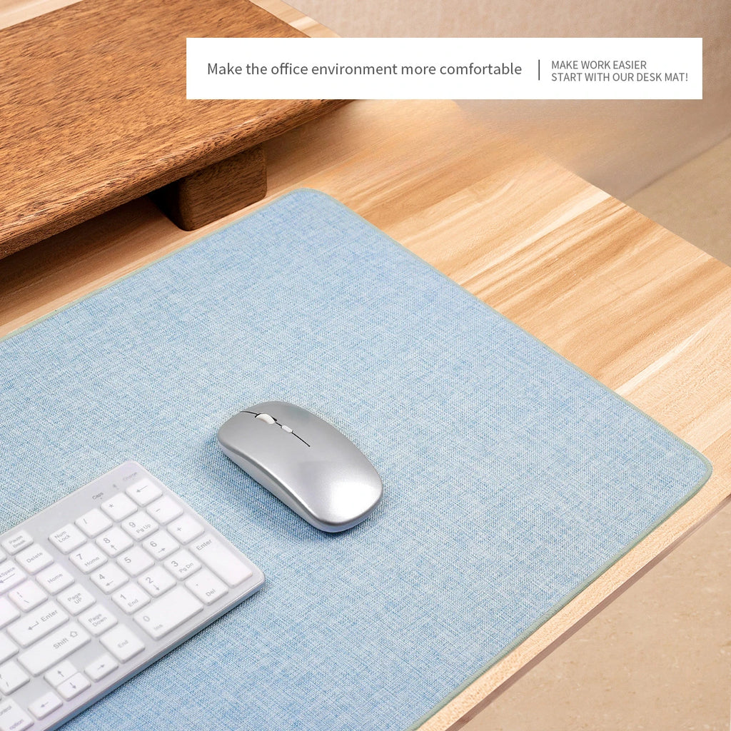Large Shock Absorption Linen Table Mouse Pad Non-Slip Rubber Durable Advanced Oversized Table Mats For Computer Game Esports