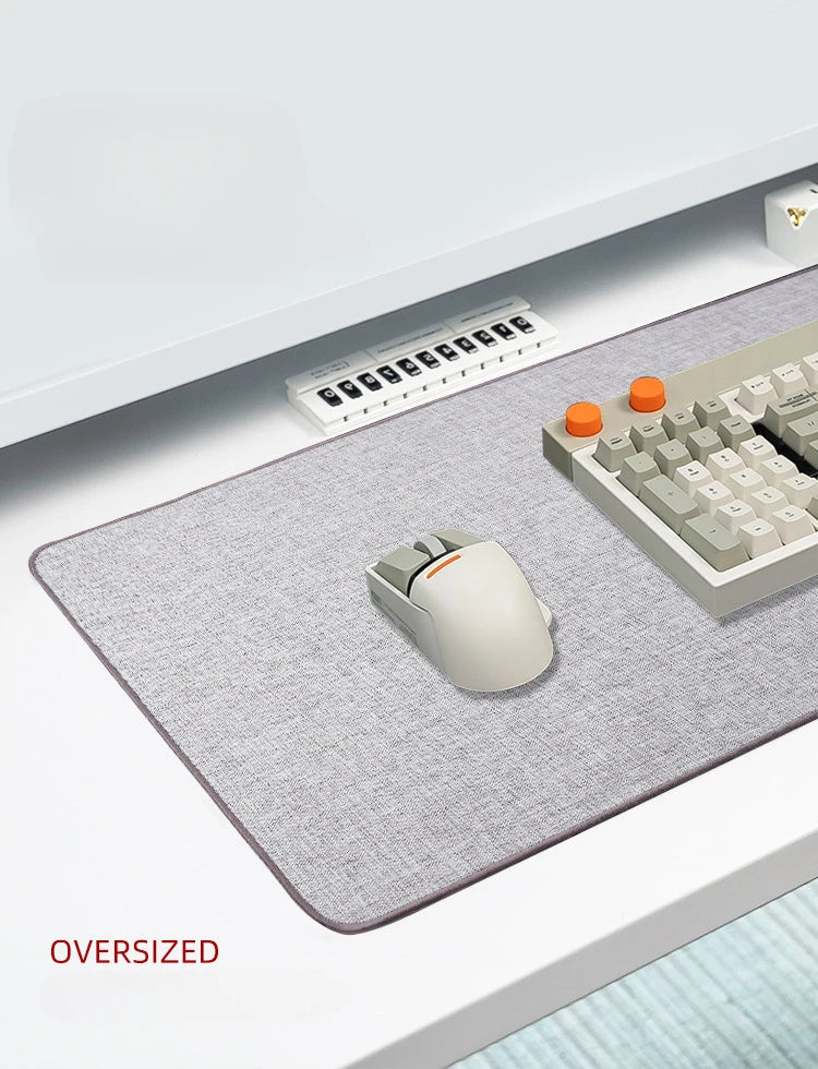Large Shock Absorption Linen Table Mouse Pad Non-Slip Rubber Durable Advanced Oversized Table Mats For Computer Game Esports